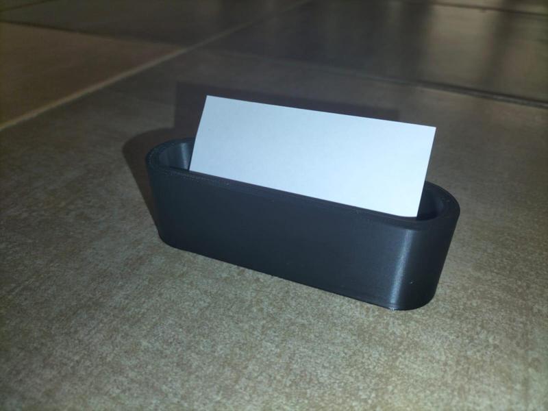 Business card holder Stylish and functional, rounded and oval