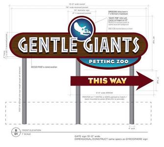 Jurassic World Gentle Giants Sign