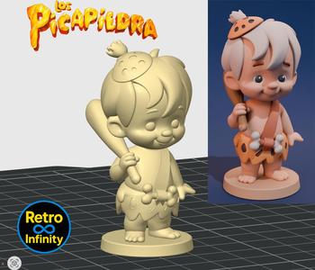 Bambam - The Flintstones 3D figure Retro Infinity style (60mm) | vinyl collectible