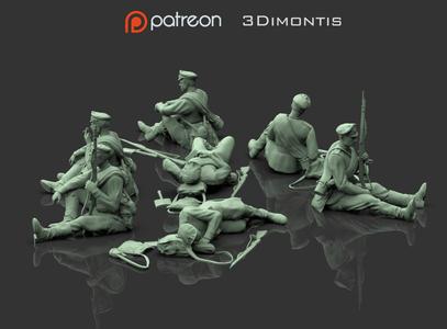 soldiers ww1 Russian empire 3D print model