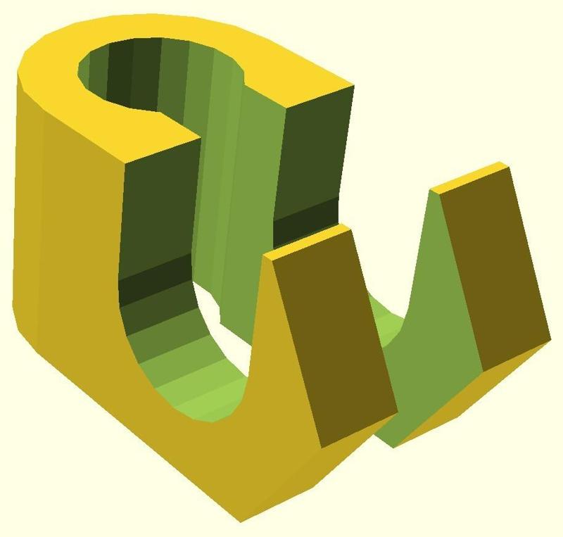 Slotted open bar clamp for Prusa Mendel iteration 2