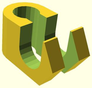 Slotted open bar clamp for Prusa Mendel iteration 2