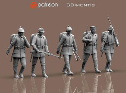 German soldiers ww1 3D print model