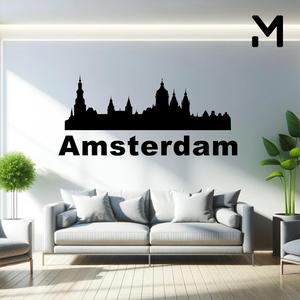 Wall silhouette - City skyline - Amsterdam