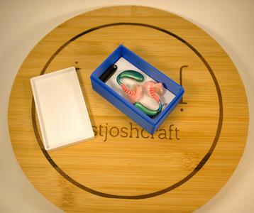 Hearing aid case with airtag