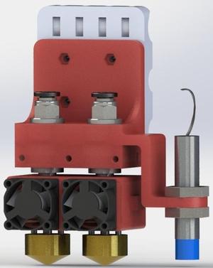 support for dual bowden extruder Prusa
