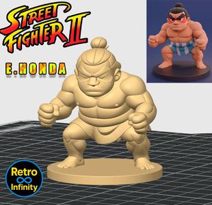 Sumo Wrestler - Street Fighter 3D figure Retro Infinity style (90mm) : vinyl collectible