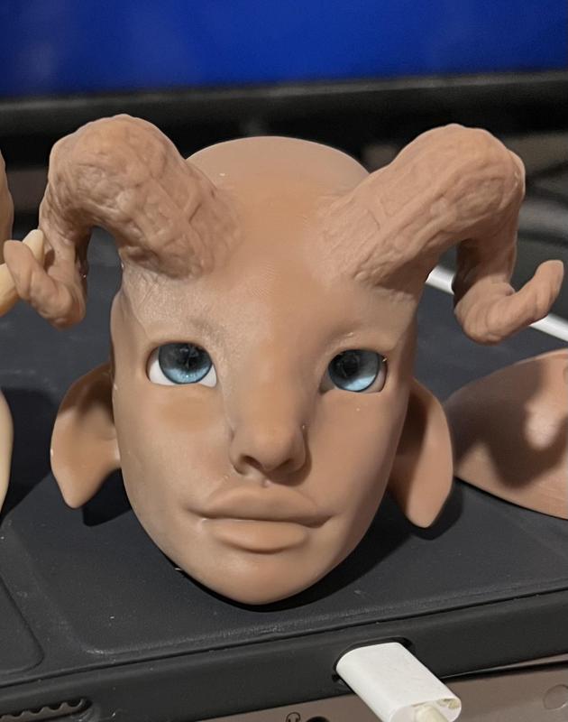 DXGIRLY DESIGNS FERN BJD SATYR HEAD ONLY