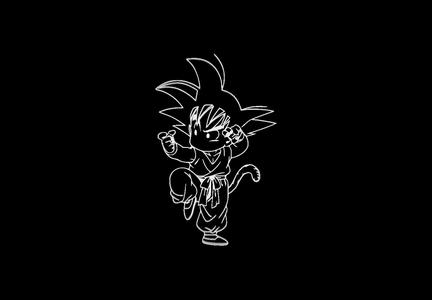 kid Goku dragon ball wall art