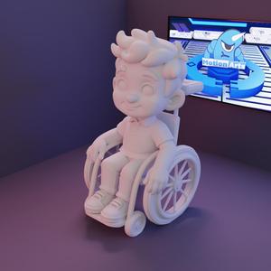 Wheelchair-bound boy