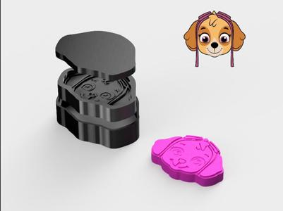Skye - paw patrol - bath bomb mould