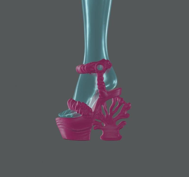 Lagoona Monster Ball Coral Shoes for G3 doll