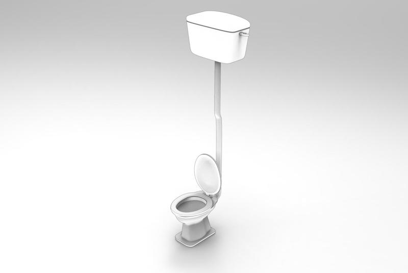 3d Printable Toilet bowl Set