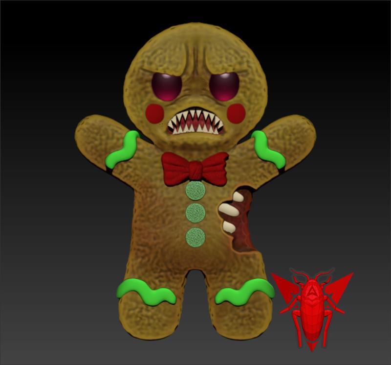 Rotten Ginger man / Hombre de jengibre / Colgante Navideño.