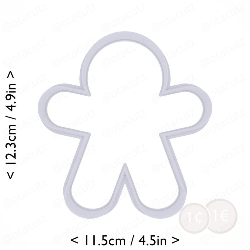 Gingerbread Man Cookie Cutter 4.5in / 11.4cm