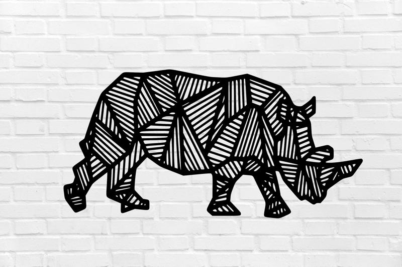 WALL DECORATION Rhinoceros