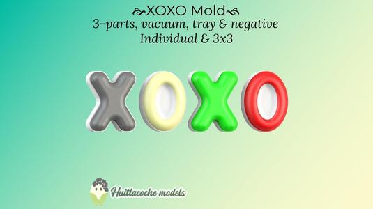 XOXO mold: 3-parts mold, tray and vacuum