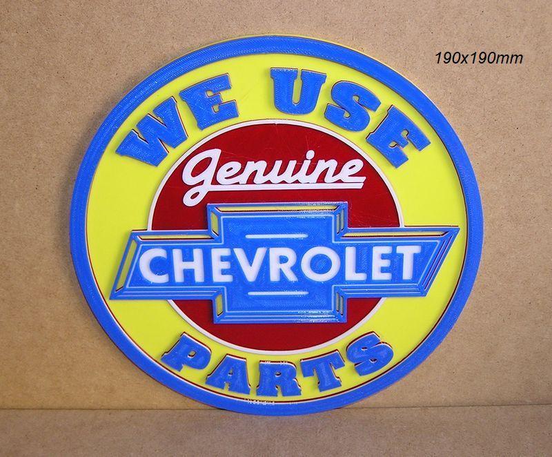 Chevrolet, genuine parts, sign, signboard, sign, vehicle, vehicle, car, automobile, workshop, mechanic, engine, engine