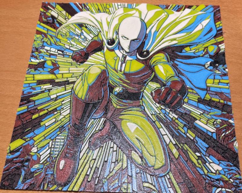 Saitama OnePunchman hueforge (6 Colors)