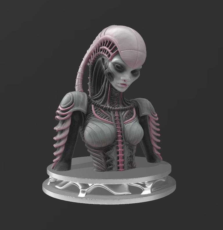 FEMALE ALIEN BUST