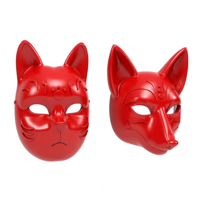 Japanese kitsune masks