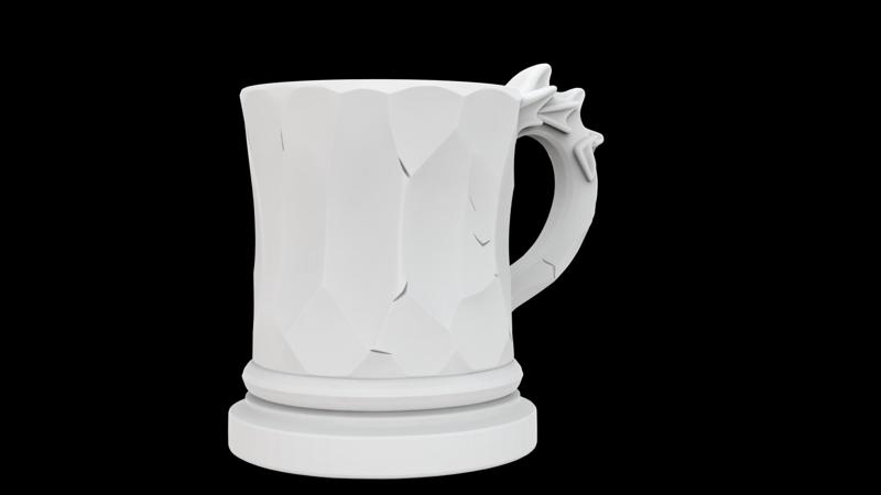 Dragon Horn Pint Holder 3D Printable Utility Mug