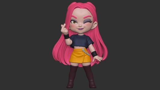 Huntrx - Chibi Korean heart - look - kpop demon hunter