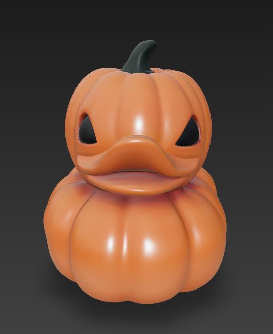 Duck Duckling Bathtub Figure Halloween Pumpkin Style