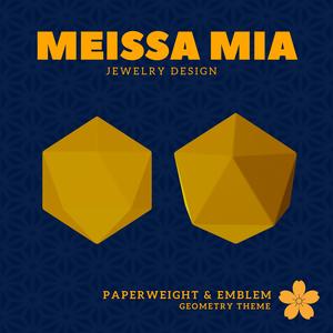 Twenty Faces of Balance – 3D Print File for Icosahedron Paperweight - Icosahedron Platonic solid - Icosahedron Paperweight  - Water Home Decoration