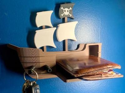 Pirate Ship Key Holder