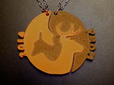 Buck & Doe Pendant modded into Prom Tickets