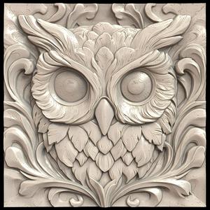 3D Model STL File for CNC Router/Laser & 3D Printer An Owl Repeating Its Victims Last Words