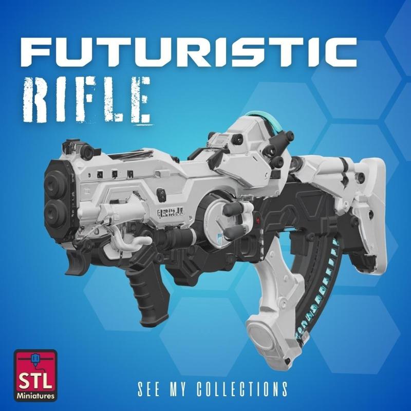 Futuristic Rifle STL – Sci-Fi Gamer Weapon