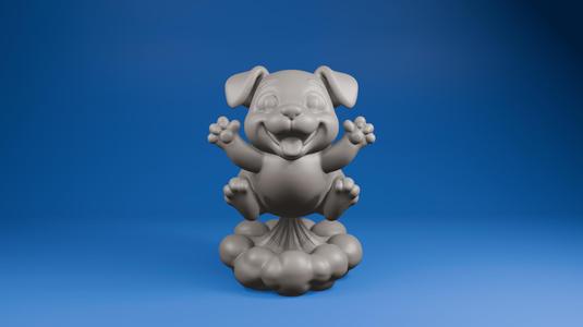 Funny Farting Dog Rocket STL File for 3D Printing