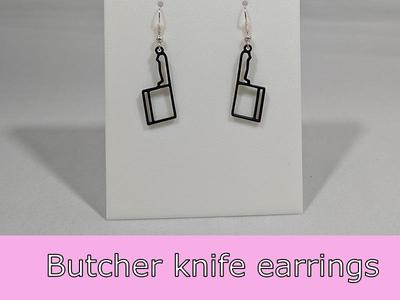 Butcher knife earrings