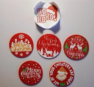 Merry Christmas coaster/hangers