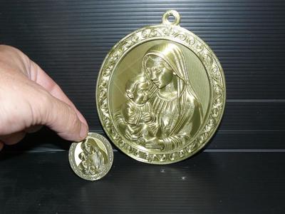 Virgin Mary medallion - image
