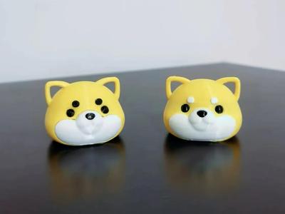Shiba Inu Keychain, pre-separated, no AMS required