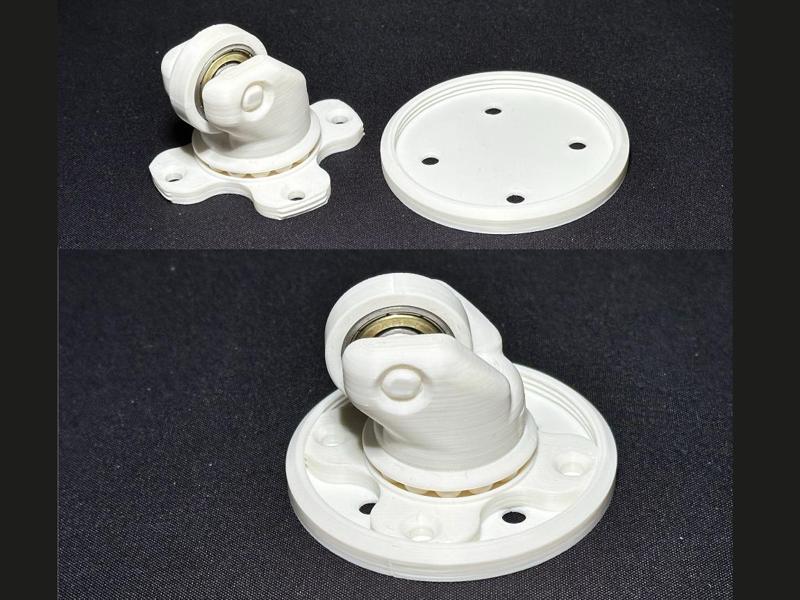 Toolless screw mount base for mini caster wheel