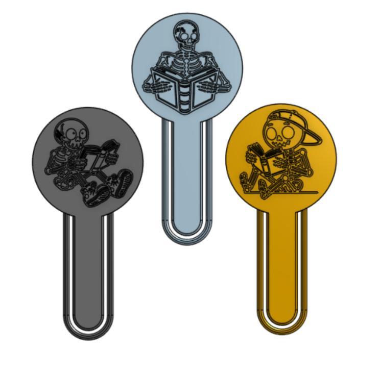 Skelly Bookmarks / Skelett-Lesezeichen
