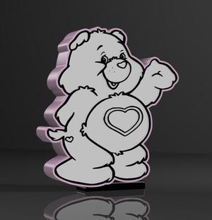 Teddy bear lamp (kissing bear)