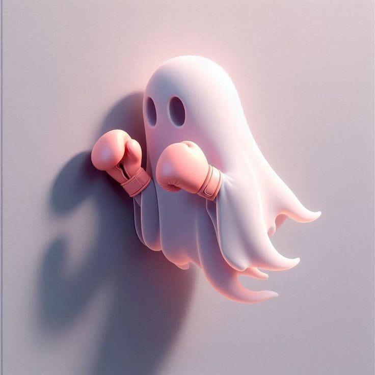 boxer ghost - cute decoration