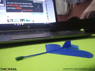Blue Bird - Glider with 100mm wingspan 