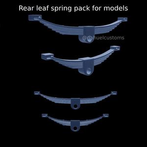 Rear leaf spring pack for models