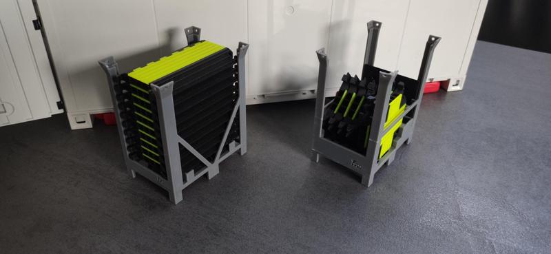 Transport racks for cable bridges