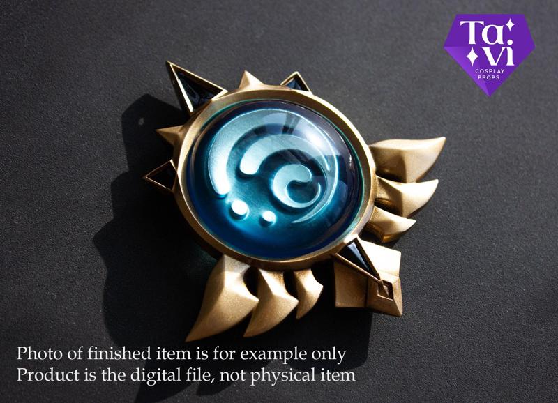 Mondstadt hydro vision genshin impact  3d print cosplay stl files