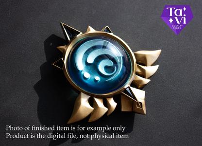 Mondstadt hydro vision genshin impact  3d print cosplay stl files