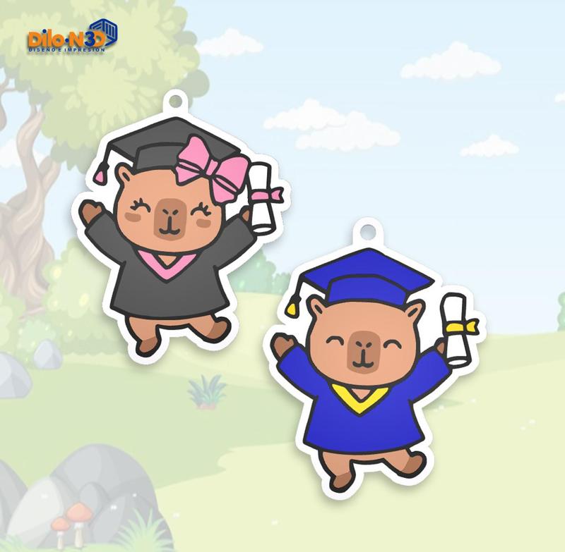 CAPIBARA GRADUATION KEY CHAIN