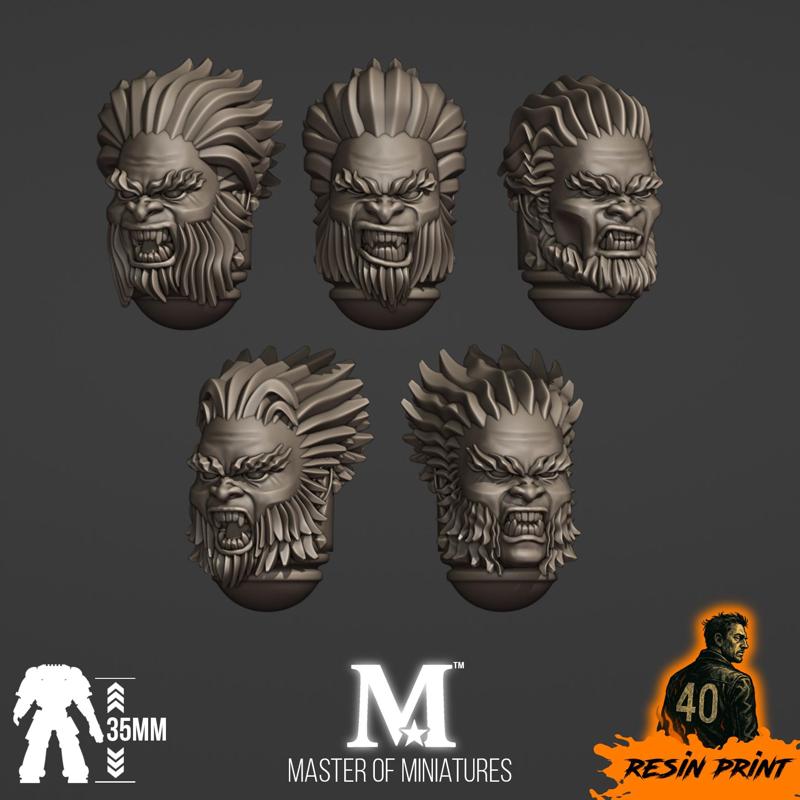SPACE WOLVES ANIMAL HEADS Product Code: SWAH1
