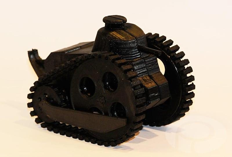 Caricature WWI toy Renault FT-17 tank